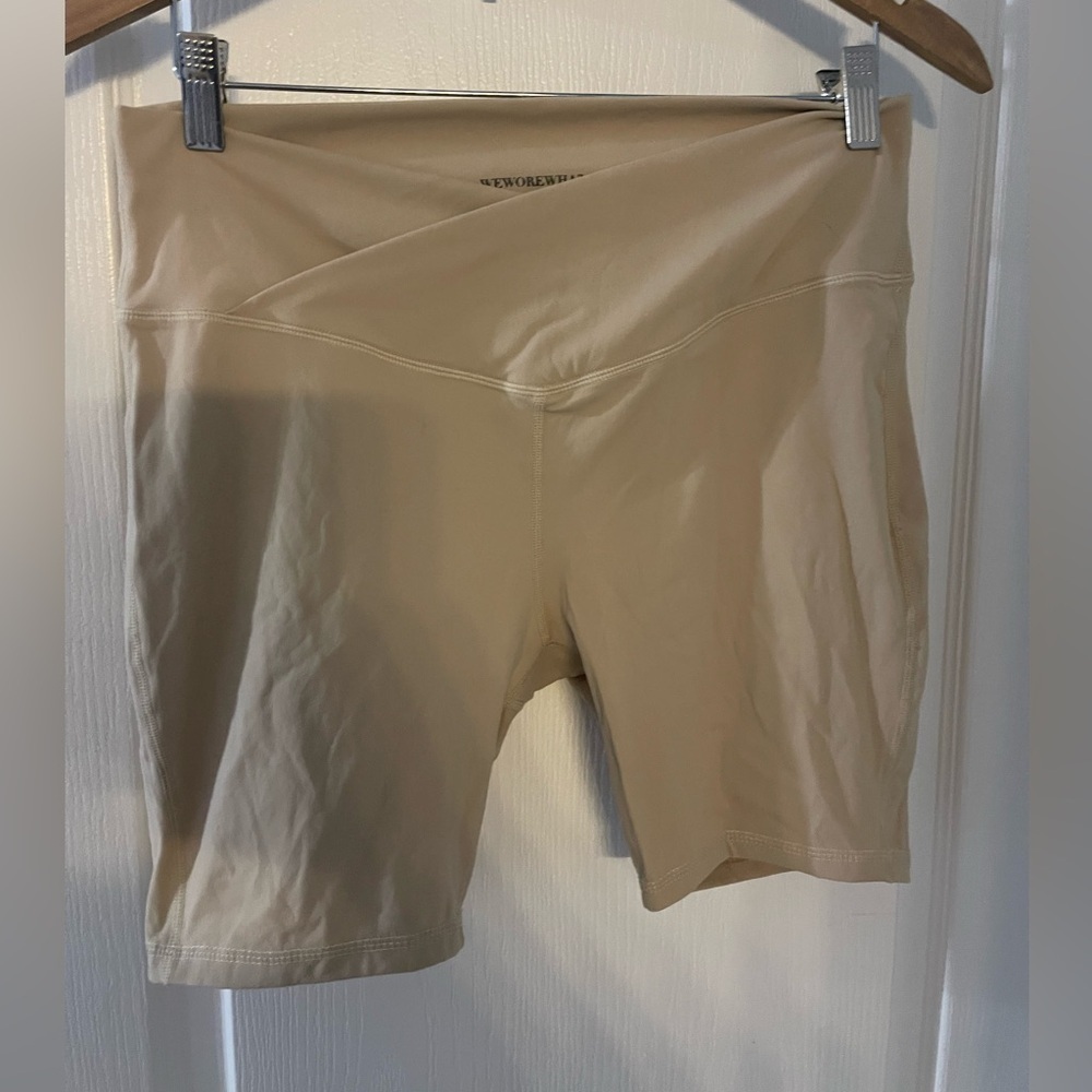 Anthropologie‎ WeWoreWhat Tan Bike Shorts
